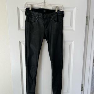 Citizens of Humanity coated black jeans